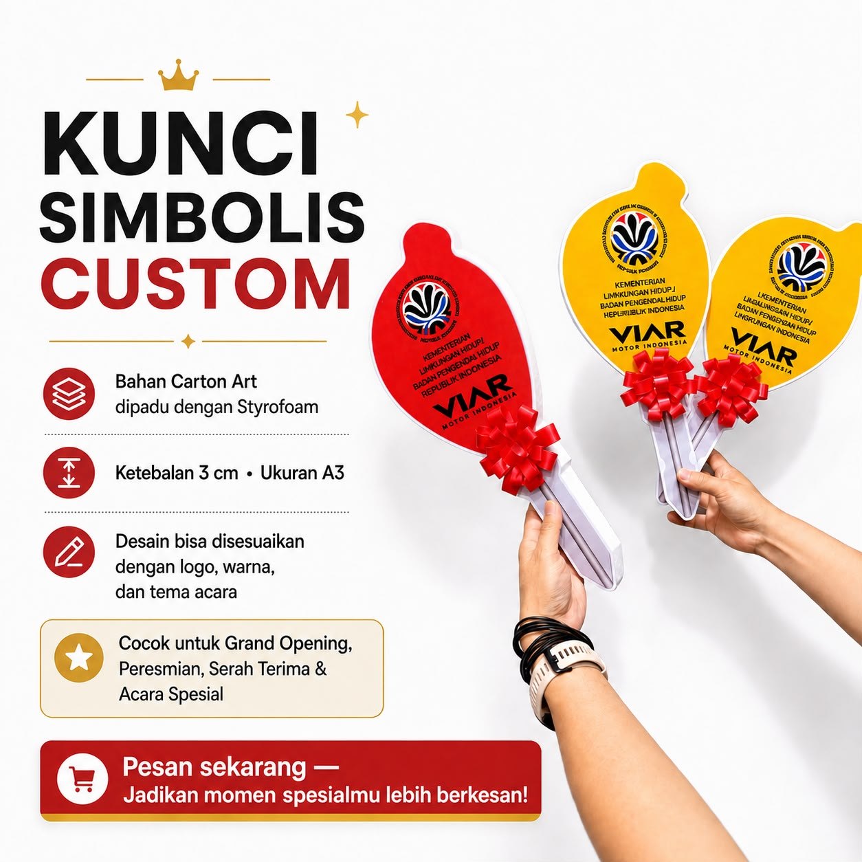 Proses Pembuatan Express 1x24 Jam Karangan Bunga & Kunci Simbolis